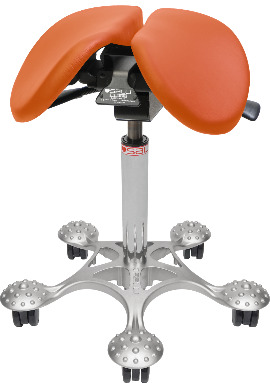 Selle Ergonomique ERGO Force 140 Blanche Avec Rails Cr-MO 282 X 140 Mm